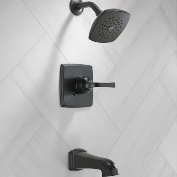 Delta Knoxville Matte Black Shower Faucet – WaterSense, Brand New - Picture 1 of 16
